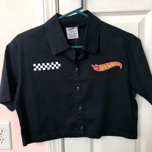 cropped hot wheels graphic tee